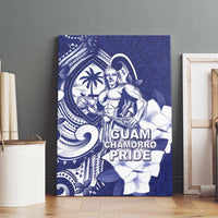 Guam Chief Quipuha Canvas Wall Art Polynesian Pattern With Guasali Flowers