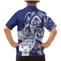 Guam Chief Quipuha Family Matching Mermaid Dress and Hawaiian Shirt Polynesian Pattern With Guasali Flowers