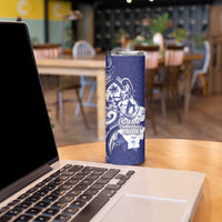 Guam Chief Quipuha Skinny Tumbler Polynesian Pattern With Guasali Flowers