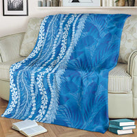 Hawaii Prince Kuhio Blanket Blue Hawaiian Lau Maia With Leis