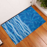 Hawaii Prince Kuhio Rubber Doormat Blue Hawaiian Lau Maia With Leis