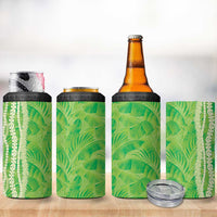 Hawaii Prince Kuhio 4 in 1 Can Cooler Tumbler Lime Green Hawaiian Lau Maia With Leis