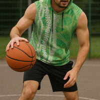 Hawaii Prince Kuhio Sleeveless Hoodie Lime Green Hawaiian Lau Maia With Leis
