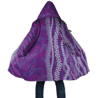 Hawaii Prince Kuhio Cloak Violet Hawaiian Lau Maia With Leis