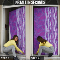 Hawaii Prince Kuhio Door Cover Violet Hawaiian Lau Maia With Leis LT05 - Polynesian Pride