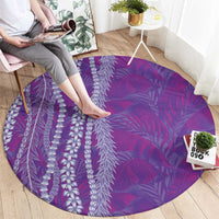 Hawaii Prince Kuhio Round Carpet Violet Hawaiian Lau Maia With Leis