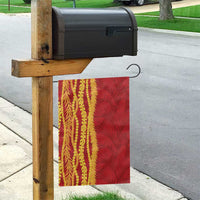 Hawaii Prince Kuhio Garden Flag Red Hawaiian Lau Maia With Leis