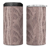 Hawaii Prince Kuhio 4 in 1 Can Cooler Tumbler Mocha Hawaiian Lau Maia With Leis LT05 One Size: 16 oz Mocha - Polynesian Pride