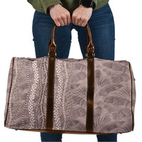 Hawaii Prince Kuhio Travel Bag Mocha Hawaiian Lau Maia With Leis LT05 Mocha - Polynesian Pride