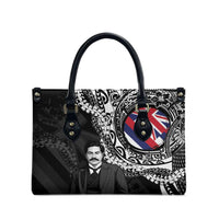 Hawaii Prince Kuhio Leather Bag Hawaiian Maile Lei