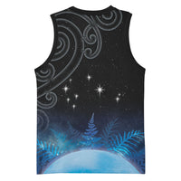 New Zealand Matariki Basketball Jersey Pleiades Star Cluster Blue Galaxy