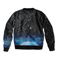 New Zealand Matariki Bomber Jacket Pleiades Star Cluster Blue Galaxy