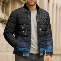 New Zealand Matariki Bomber Puffer Jacket Pleiades Star Cluster Blue Galaxy