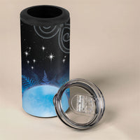 New Zealand Matariki 4 in 1 Can Cooler Tumbler Pleiades Star Cluster Blue Galaxy
