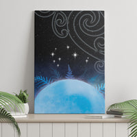 New Zealand Matariki Canvas Wall Art Pleiades Star Cluster Blue Galaxy