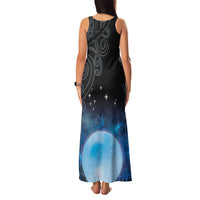 New Zealand Matariki Family Matching Tank Maxi Dress and Hawaiian Shirt Pleiades Star Cluster Blue Galaxy LT05 - Polynesian Pride