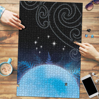New Zealand Matariki Puzzle Pleiades Star Cluster Blue Galaxy LT05 Blue - Polynesian Pride