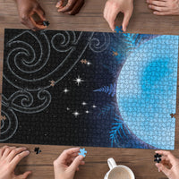 New Zealand Matariki Puzzle Pleiades Star Cluster Blue Galaxy LT05 - Polynesian Pride