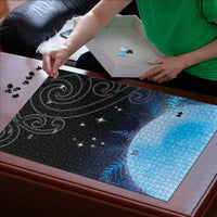 New Zealand Matariki Puzzle Pleiades Star Cluster Blue Galaxy LT05 - Polynesian Pride