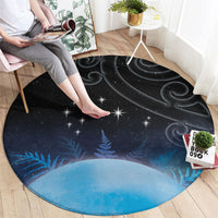 New Zealand Matariki Round Carpet Pleiades Star Cluster Blue Galaxy LT05 - Polynesian Pride