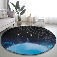 New Zealand Matariki Round Carpet Pleiades Star Cluster Blue Galaxy LT05 - Polynesian Pride