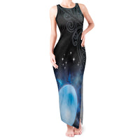 New Zealand Matariki Tank Maxi Dress Pleiades Star Cluster Blue Galaxy LT05 Women Blue - Polynesian Pride