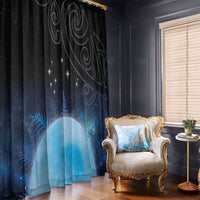 New Zealand Matariki Window Curtain Pleiades Star Cluster Blue Galaxy LT05 - Polynesian Pride