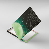 New Zealand Matariki Canvas Wall Art Pleiades Star Cluster Green Galaxy LT05 With Frame Green - Polynesian Pride