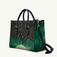 New Zealand Matariki Leather Bag Pleiades Star Cluster Green Galaxy LT05 Green - Polynesian Pride