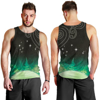 New Zealand Matariki Men Tank Top Pleiades Star Cluster Green Galaxy LT05 - Polynesian Pride