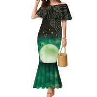 New Zealand Matariki Mermaid Dress Pleiades Star Cluster Green Galaxy