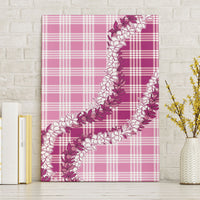 Pink Hawaii Palaka Canvas Wall Art Hawaiian Honohono Lei LT05 Without Frame Pink - Polynesian Pride