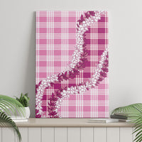 Pink Hawaii Palaka Canvas Wall Art Hawaiian Honohono Lei LT05 - Polynesian Pride