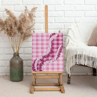 Pink Hawaii Palaka Canvas Wall Art Hawaiian Honohono Lei LT05 - Polynesian Pride