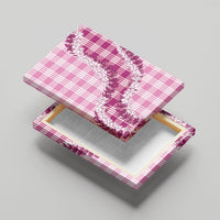 Pink Hawaii Palaka Canvas Wall Art Hawaiian Honohono Lei LT05 - Polynesian Pride