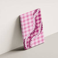 Pink Hawaii Palaka Canvas Wall Art Hawaiian Honohono Lei LT05 - Polynesian Pride