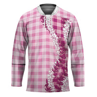 Pink Hawaii Palaka Hockey Jersey Hawaiian Honohono Lei