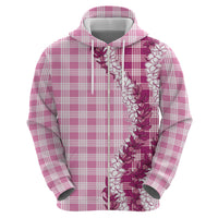 Pink Hawaii Palaka Hoodie Hawaiian Honohono Lei