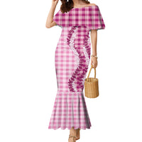 Pink Hawaii Palaka Mermaid Dress Hawaiian Honohono Lei LT05 Women Pink - Polynesian Pride