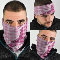 Pink Hawaii Palaka Neck Gaiter Hawaiian Honohono Lei LT05 - Polynesian Pride