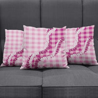 Pink Hawaii Palaka Pillow Cover Hawaiian Honohono Lei