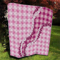 Pink Hawaii Palaka Quilt Hawaiian Honohono Lei