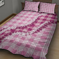 Pink Hawaii Palaka Quilt Bed Set Hawaiian Honohono Lei LT05 - Polynesian Pride