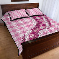 Pink Hawaii Palaka Quilt Bed Set Hawaiian Honohono Lei LT05 - Polynesian Pride
