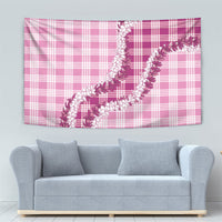 Pink Hawaii Palaka Tapestry Hawaiian Honohono Lei