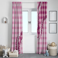 Pink Hawaii Palaka Window Curtain Hawaiian Honohono Lei LT05 - Polynesian Pride