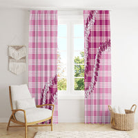 Pink Hawaii Palaka Window Curtain Hawaiian Honohono Lei LT05 - Polynesian Pride
