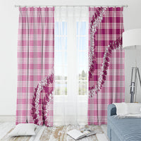 Pink Hawaii Palaka Window Curtain Hawaiian Honohono Lei LT05 - Polynesian Pride