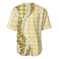 Yellow Hawaii Palaka Baseball Jersey Hawaiian Honohono Lei LT05 - Polynesian Pride