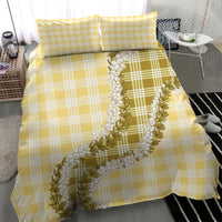 Yellow Hawaii Palaka Bedding Set Hawaiian Honohono Lei
